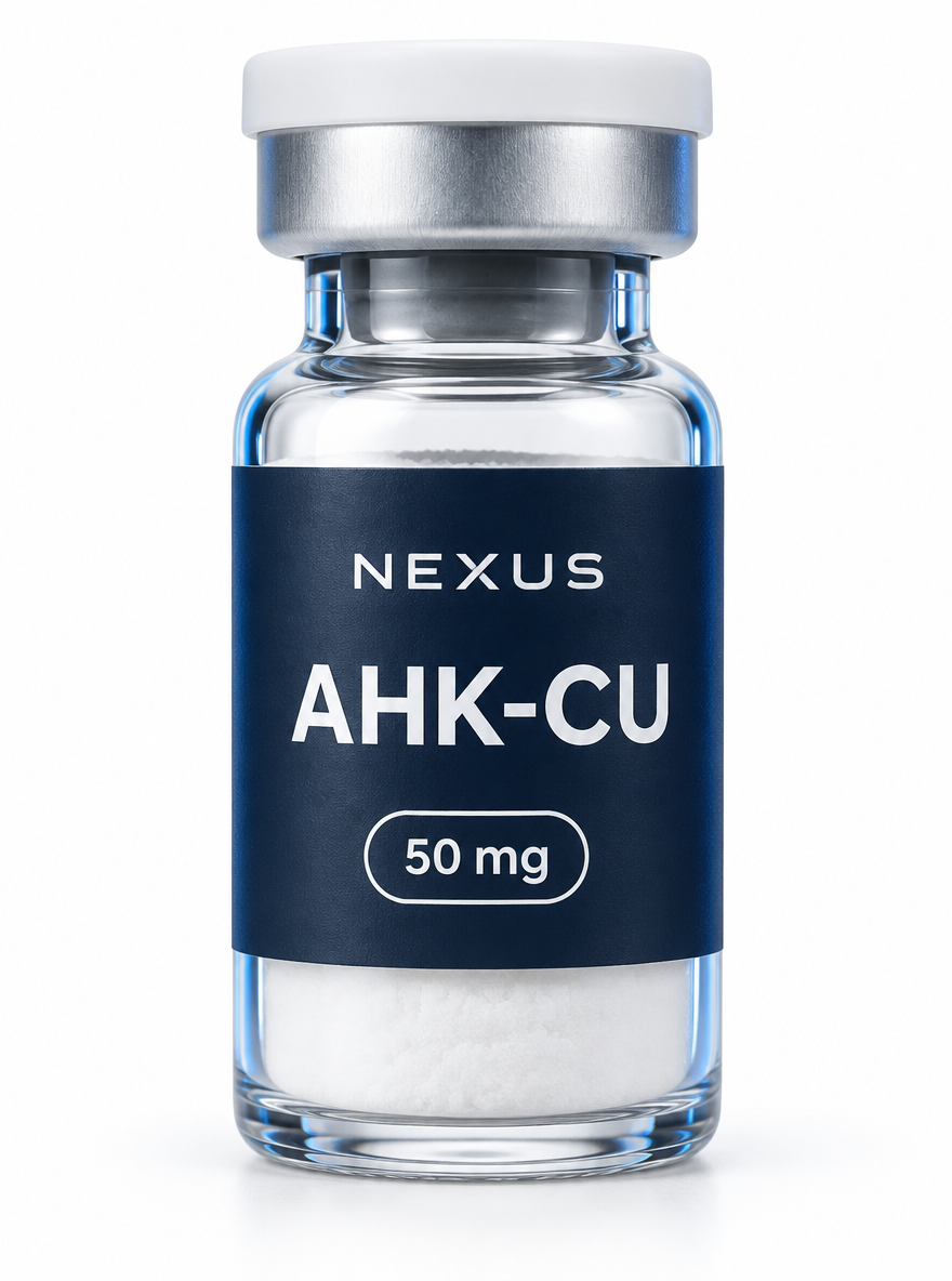בקבוקון AHK-CU של Nexus Peptides
